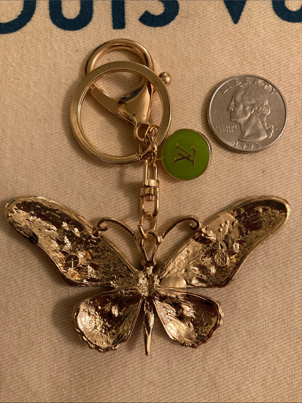 Louis Vuitton Upcycled Butterfly 🦋 Charm Purse Charm/Keychain NWOT - Picture 6 of 9